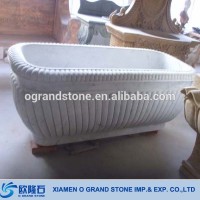 White Marble Stone Bathtub For Sale Portable Square Bathtub For Adults