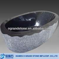 natural bathroom composite round granite stone bathtub