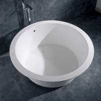 Stable quality round solid surface bathtub,composite stone resin bathtub