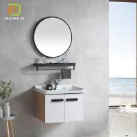 Wholesale Bathroom Furniture Wall Hanging Easy Cleaning Washbasin Cabinet Set