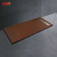 KKR brown Slope stone resin shower base artificial stone shower tray resin shower tray