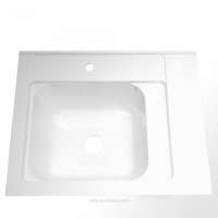 Acrylic laundry sinks bathroom utility tub drop in SMC wash basin with vanity unit