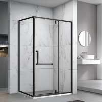 New design black color square shape shower room