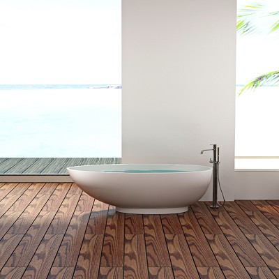 Hot Sell Custom Inexpensive Artificial Sitting Solid Surface Stone Resin Bowl Bathtub Bs-8606