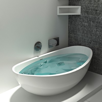 Sanitary Products, Tub Suppliers Portable Frestanding Installation Type Sanitary Wares Solid Stone Bathtub Bs-8635