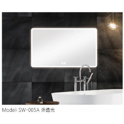 SW-005A Mirror  LED white light, blue-tooth, temperature and anti-fogging, with back plate.