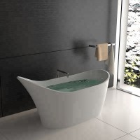 Special Shape Bathtub Foshan Free Standing Natural Solid Stone Resin Bathtub Bs-8605