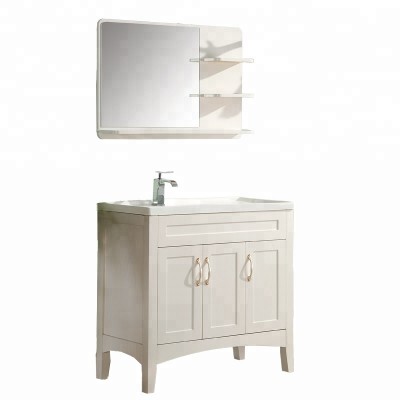 Modern classical ceramic basins sink floor standalone mount bathroom vanity waterproof cabinet with mirror