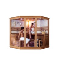 BS-81221 Magic nature stone glass door sauna dry steam room