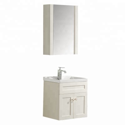 20&quot; undercounter ceramic bath wall-mounted bathroom toilet vanities plywood material cabinet with mirror sets