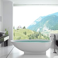 Best Popular high quality bath Royal white solid surface stone resin bathtub BS-8616