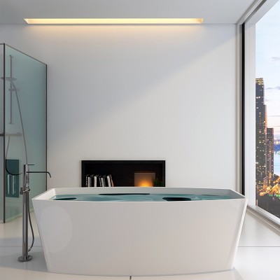 New Perfect Oval Stone Tub Free Standing 1800Mm Solid Surface Resin  Bathtub  Bs-8618