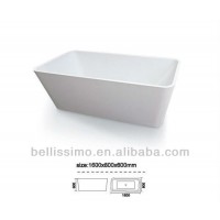 BS-6201B foshan Black white free standing bathtub, soaker bath tub